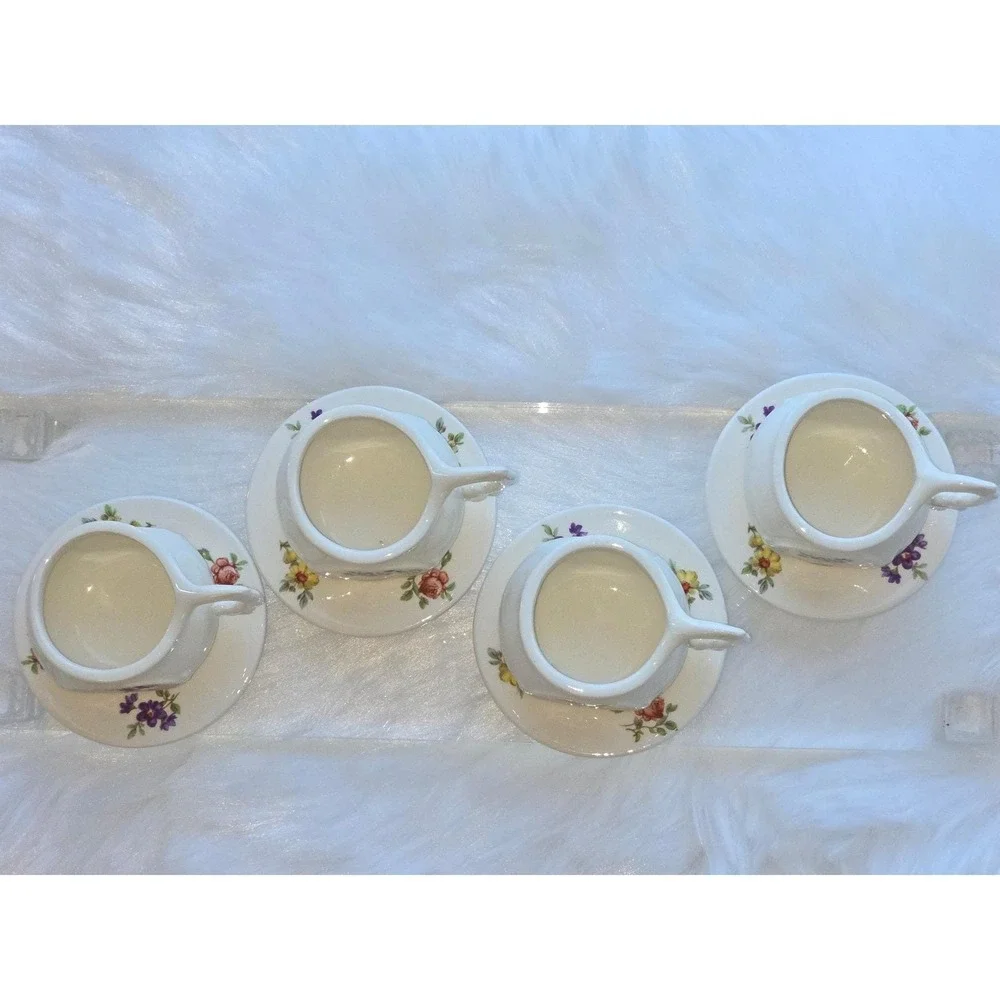 Vintage Miniature Ceramic Floral Tea‎ Set - 12 Pieces